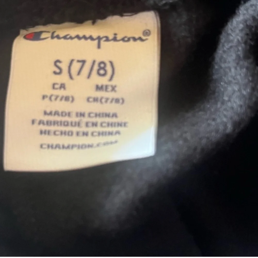 Champion Black Sweatpants with Tapered Ankle kids size 7/8 small